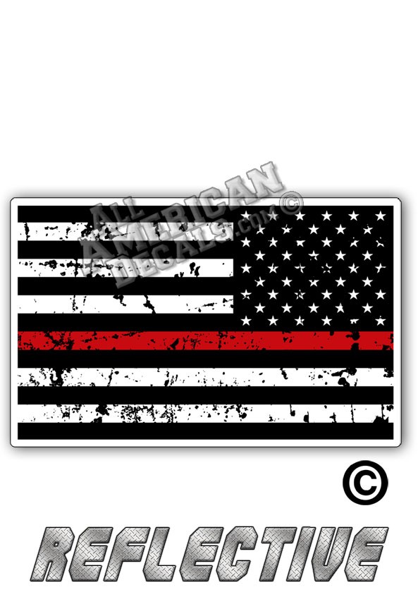 Distressed Thin Red Line Subdued Tactical American Flag Reverse Facing ...