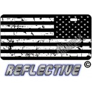 Distressed Tactical Flag Reverse Facing License Plate