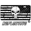 Punisher Distressed Tactical Flag Reverse Facing License Plate