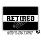 EMS/EMT Thin White Line Retired Reflective Decal
